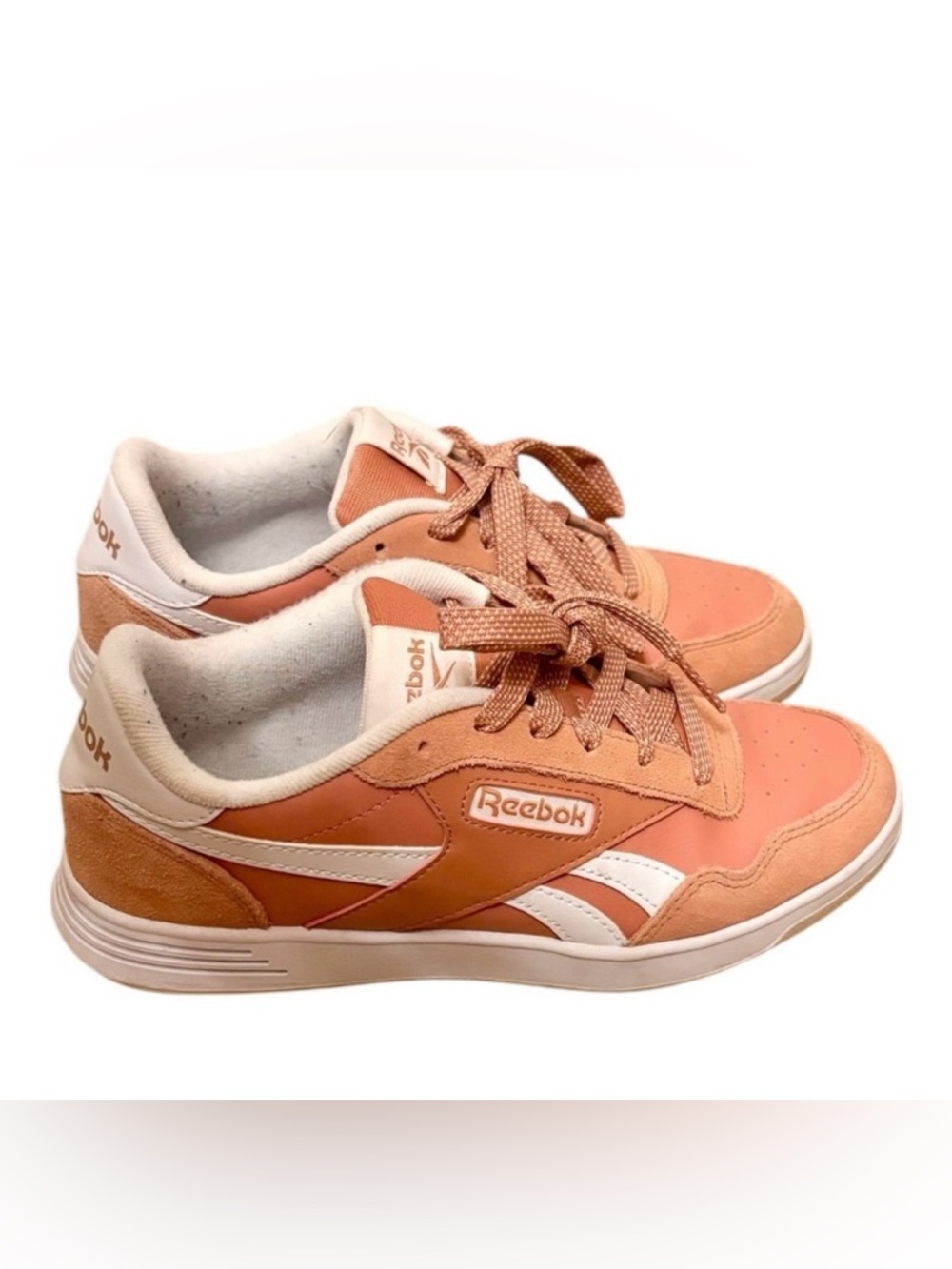 Reebok Pink Clay White Court Advance Sneakers Leather Women Size 7.5